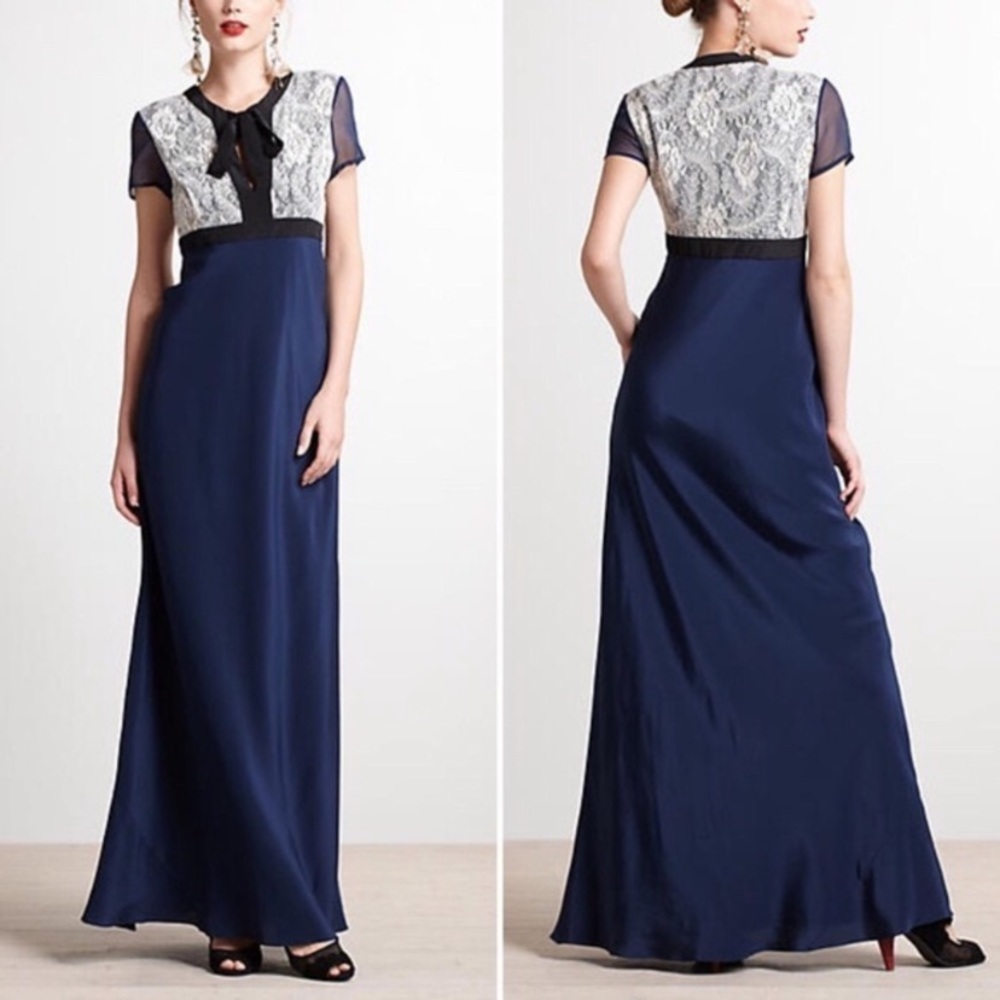 Anthropologie Vessel by Timo silk maxi dress Sz 6